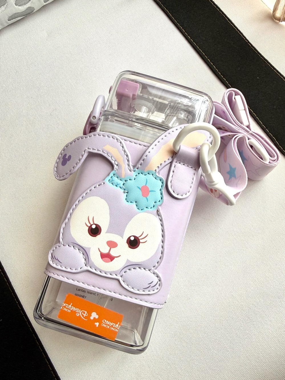 Hong Kong Disneyland StellaLou Water Bottle w/ Crossbody Holder NWT